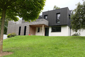 extension agrandissement bois bardage bois surélévation Zinc maison