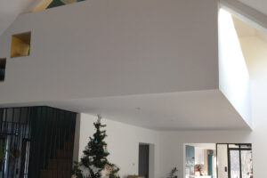 extension agrandissement bois salle à manger cuisine béton ciré double hauteur escalier