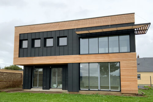 escalier maison ossature bois les Authieux port saint Ouen