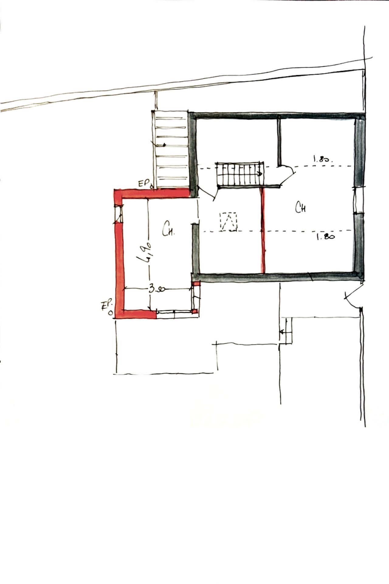 extension surélévation maison bois zinc normandie rouen Aurélie Bardin Architecte