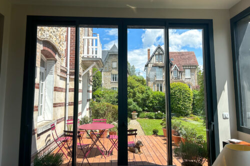 extension maison bois Zinc terrasse bois normandie Bois-Guillaume