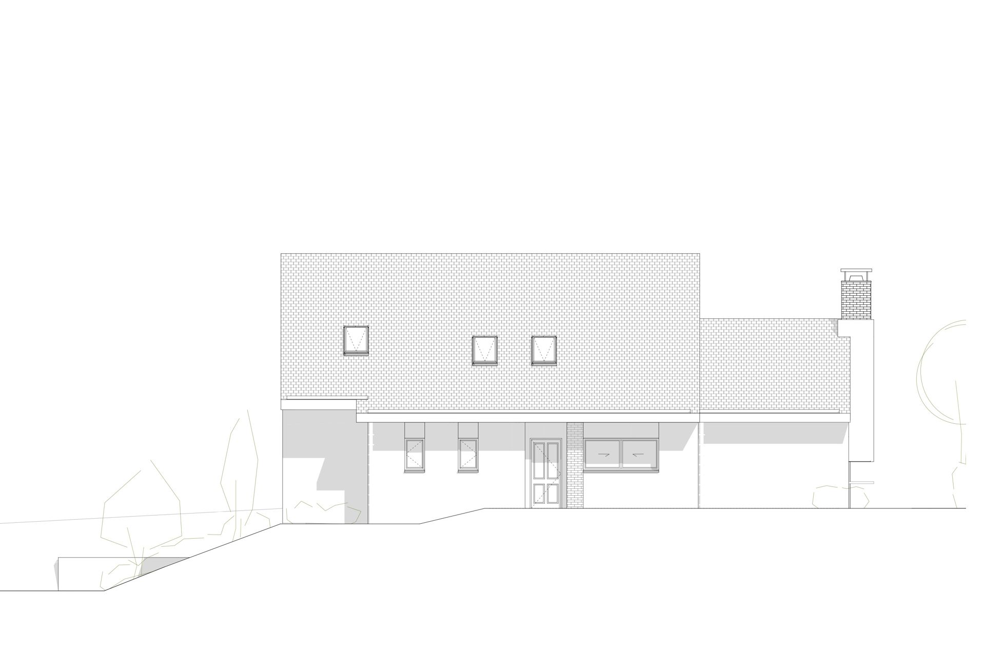 extension surélévation maison bois zinc normandie rouen Aurélie Bardin Architecte